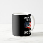 すばらしい国を想像しよう アメリカ地図 7月4日 コーヒーマグカップ (正面右)