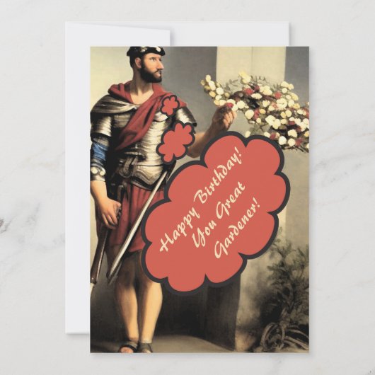 すばらしい園芸家さんお誕生日おめでとう！誕生日カード 招待状 (裏面)