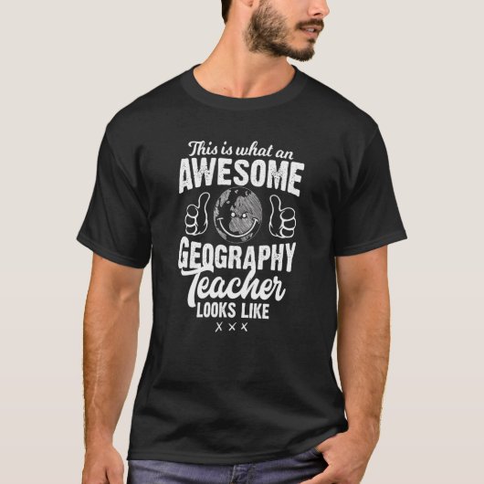 すばらしい地理の先生 Tシャツ (正面)
