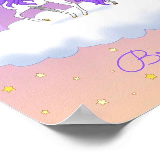 すばらしい夢の虹色のユニコーン ポスター (角)