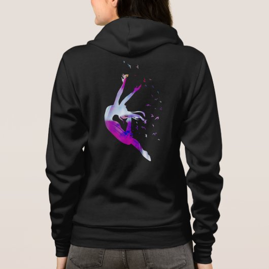 すばらしい女性のBella+キャンバスの全ジッパーのフード付きスウェットシャツ パーカ (裏面)