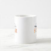 すばらしい姉妹 | かわいいオレンジの兄弟姉妹デザイン コーヒーマグカップ (中央)