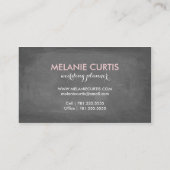 すばらしい婚礼衣裳の黒板 名刺 (裏面)