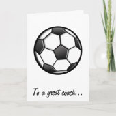 すばらしい季節のサッカーのコーチのおかげで サンキューカード (正面)