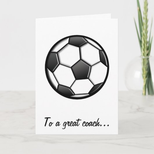 すばらしい季節のサッカーのコーチのおかげで サンキューカード (正面)