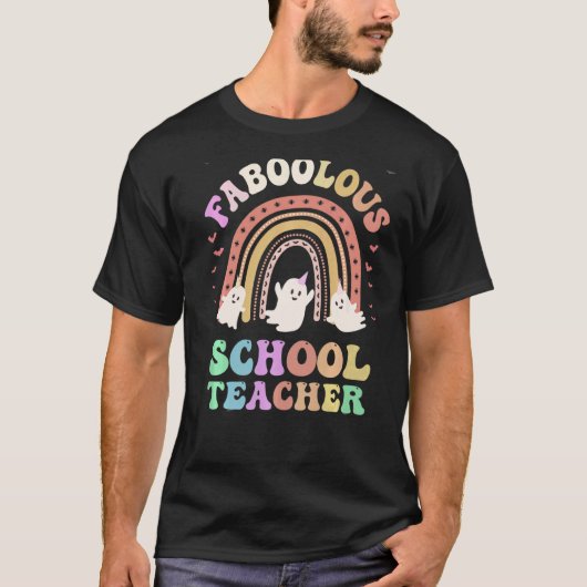 すばらしい学校の先生のハロウィン衣装 私の不気味な Tシャツ (正面)