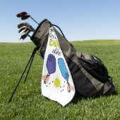 すばらしい心のDink同様なPickleball Microfiberのタオル ゴルフタオル (グリーン)