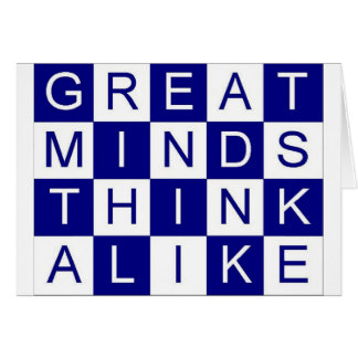 すばらしい心は同様に考えます