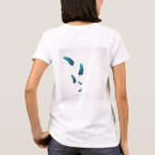すばらしい愛情深い強い幸せな母の羽Tシャツ Tシャツ (裏面)