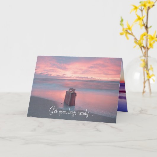 すばらしい旅行の挨拶状を持って下さい カード (黄色い花)