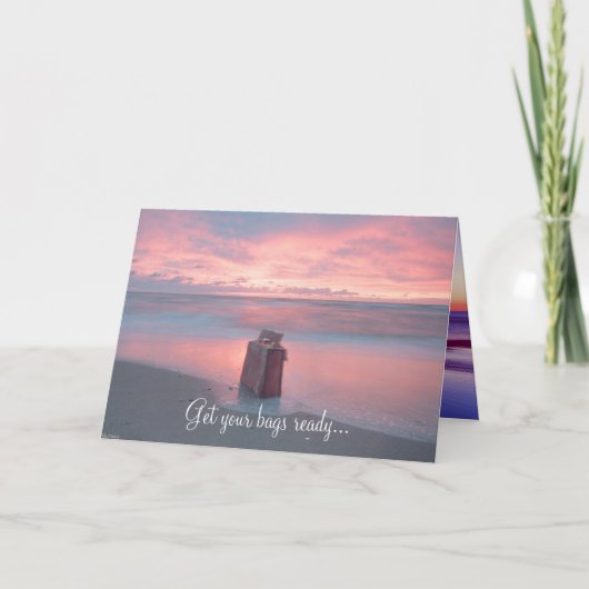 すばらしい旅行の挨拶状を持って下さい カード (正面)