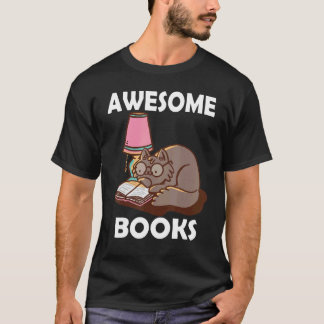 すばらしい本の先生の読書 文学 猲 ネコ Tシャツ