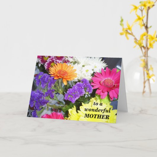 すばらしい母に カード (黄色い花)