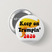 すばらしい毛日! TRUMPIN 2020ボタンで!!保って下さい!! 缶バッジ (正面&裏面)