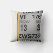 すばらしい灰色及び白いアイスホッケーのゲームのチケット クッション (裏面)