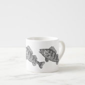 すばらしい白黒魚のマグ エスプレッソカップ (正面右)