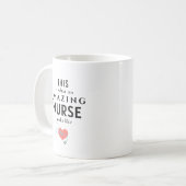 すばらしい看護師の名入れ コーヒーマグカップ (正面左)