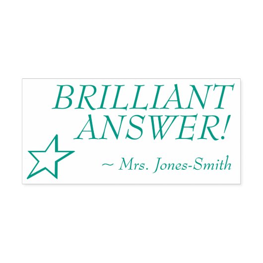 「すばらしい答え!」 家庭教師のフィードバックのゴム印 セルフインキングスタンプ (デザイン)