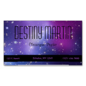 すばらしい紫の宇宙のメタフィジカル マグネット名刺 (正面)