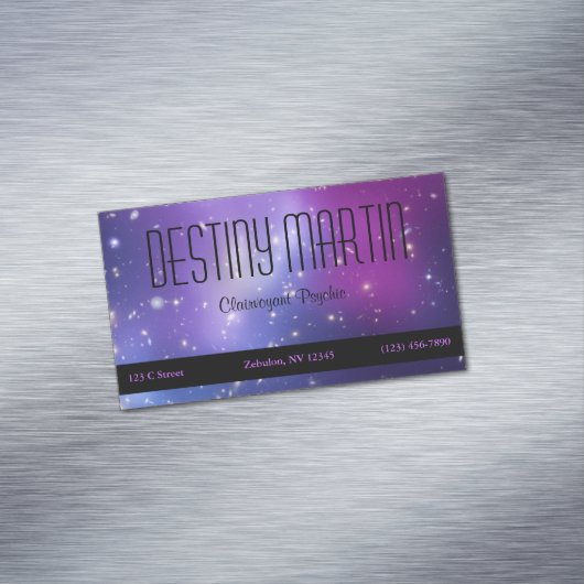 すばらしい紫の宇宙のメタフィジカル マグネット名刺 (インサイチュ)