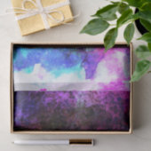 すばらしい紫色の水彩画の抽象芸術 薄葉紙 (ギフト)