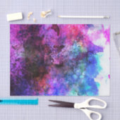 すばらしい紫色の水彩画の抽象芸術 薄葉紙 (クラフト)