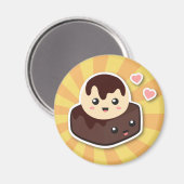 すばらしい組のバニラアイスクリームおよびブラウニー マグネット (正面/裏面)