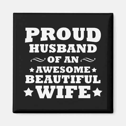 すばらしい美しい妻の誇り高い夫 マグネット (正面)