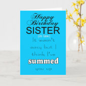 すばらしい義理の姉 カード (黄色い花)