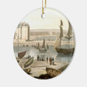 「すばらしい英国人のまわりの旅行からのWeymouth港、 セラミックオーナメント (左)