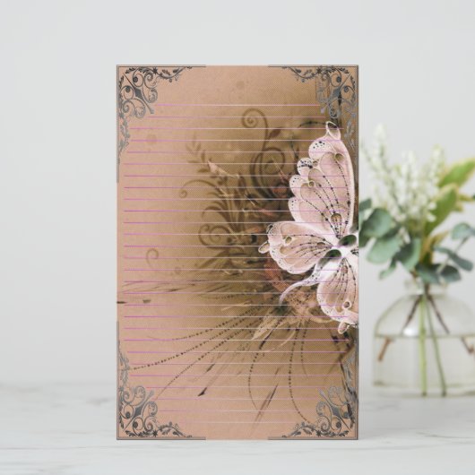 すばらしい蝶ピクセル芸術 便箋 (スタンド正面)