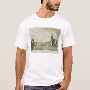 すばらしい裁判所のヤード、ダブリンの城1792年(engravi tシャツ