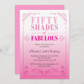 すばらしい誕生日の招待状の50の陰 招待状 (正面/裏面)