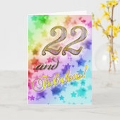 すばらしい誰かのための第22誕生日 カード (黄色い花)