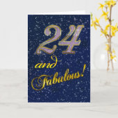 すばらしい誰かのための第24誕生日 カード (黄色い花)