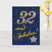 すばらしい誰かのための第32誕生日 カード (黄色い花)