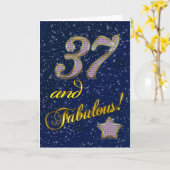 すばらしい誰かのための第37誕生日 カード (黄色い花)