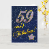 すばらしい誰かのための第59誕生日 カード (黄色い花)