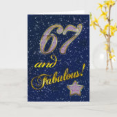 すばらしい誰かのための第67誕生日 カード (黄色い花)