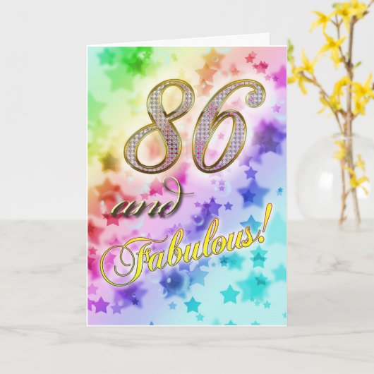 すばらしい誰かのための第86誕生日 カード (黄色い花)