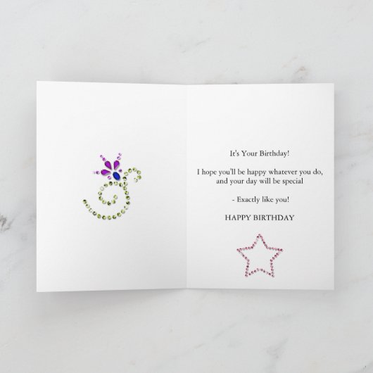 すばらしい誰かのための第87誕生日 カード (内部)