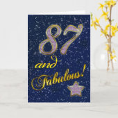 すばらしい誰かのための第87誕生日 カード (黄色い花)