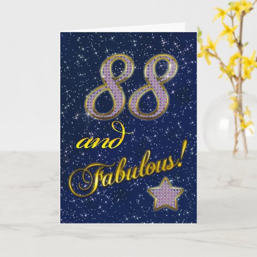 すばらしい誰かのための第88誕生日 カード (黄色い花)