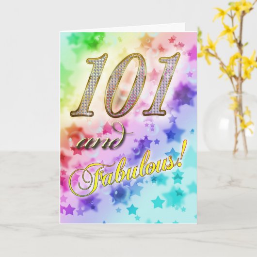 すばらしい誰かのための101st誕生日 カード (黄色い花)