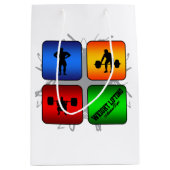 すばらしい重量挙げの都市スタイル ミディアムペーパーバッグ (正面)