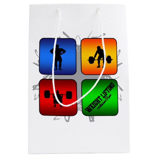 すばらしい重量挙げの都市スタイル ミディアムペーパーバッグ (正面)