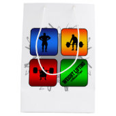 すばらしい重量挙げの都市スタイル ミディアムペーパーバッグ (裏面)