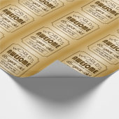 すばらしい金ゴールド第65の誕生祝いの世界のベスト ラッピングペーパー (角)