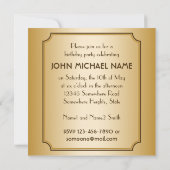 すばらしい金ゴールド第75の誕生祝いの世界のベスト 招待状 (裏面)