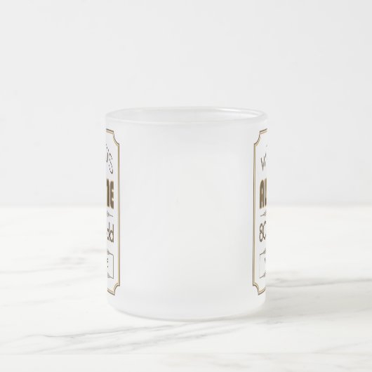 すばらしい金ゴールド第80の誕生祝いの世界のベスト フロストグラスマグカップ (中央)